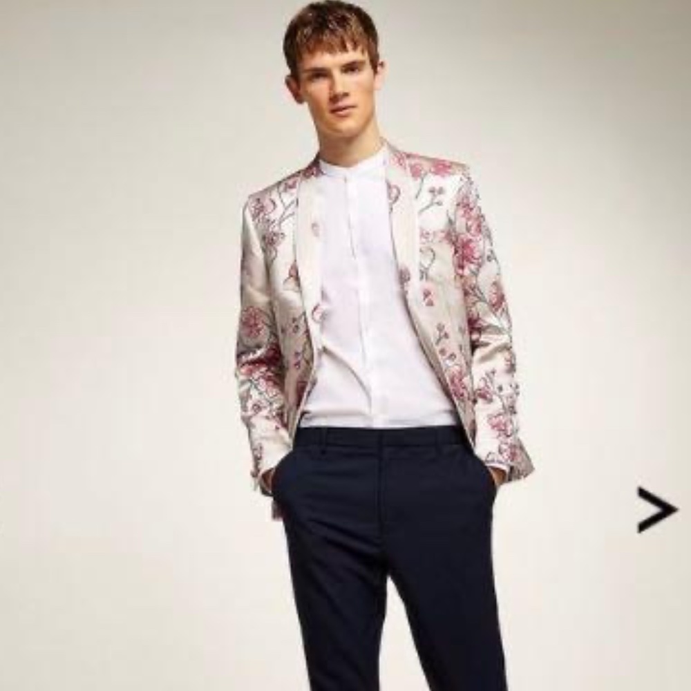 Topman Skinny Fit Floral Suit Jacket - NWOT